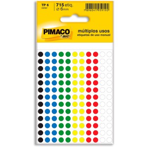 ETIQUETA ADESIVA PARA CODIFICAÇÃO 6MM COLOR