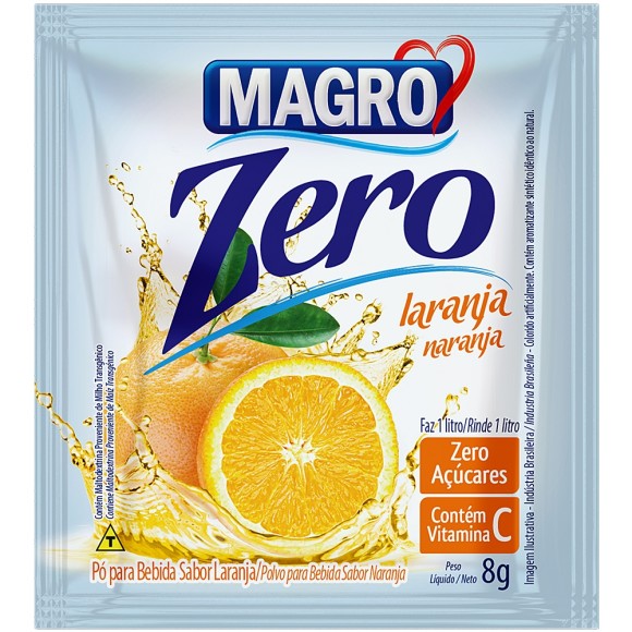 REFRESCO SABOR LARANJA ZERO AÇÚCAR 8G