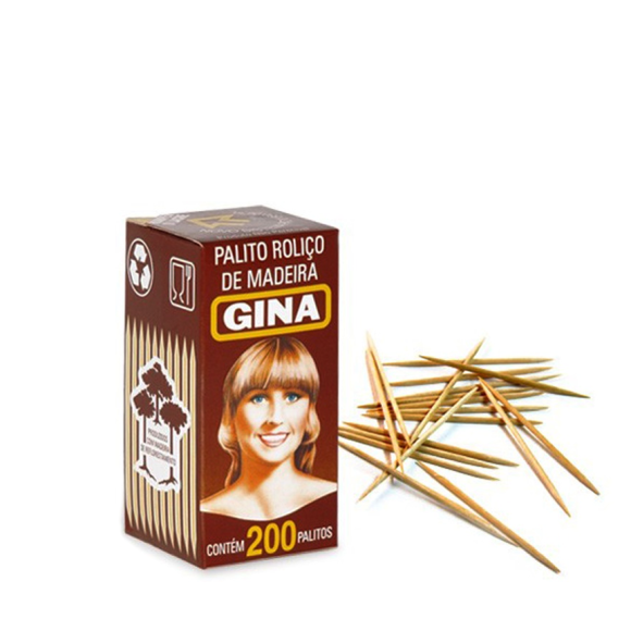 PALITOS DE DENTE GINA COM 200 UNIDADES